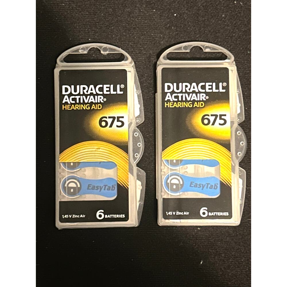 Duracell Activair Hearing Aid Batteries Size 675 2 Packs Of 6 12 Total Cells